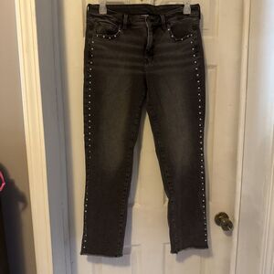 Time And Tru Black Jeans With Rivet Detail